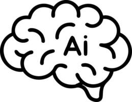 Plain red background with abstract AI brain design vector