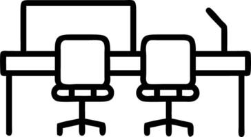 Plain Office with Open Workspace and No People vector