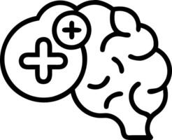 Plain grey background with robotic brain and medical symbols vector