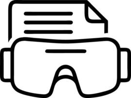 Plain background with VR headset and business documents and copy space Set 2 vector