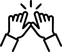 Plain Background with Transparent Team High Five Overlay vector
