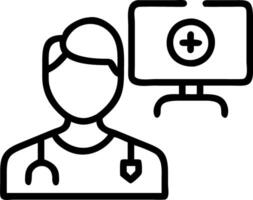 Plain background with tech savvy healthcare administrator using blockchain for data security with copy space Set 6 vector