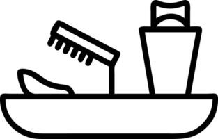 Plain Background with Toothbrush and Toothpaste on a Sink vector