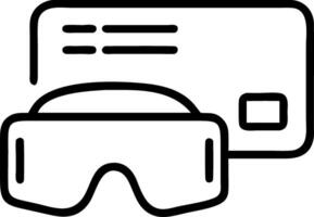 Plain background with VR headset and business documents and copy space vector