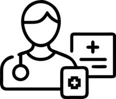 Plain background with tech savvy healthcare administrator using blockchain for data security with copy space vector