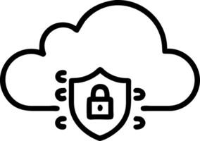 Plain background with secure data cloud and copy space vector