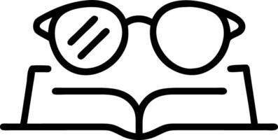 Plain background with open book and glasses with copy space vector