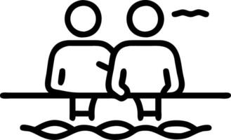 Plain Background with Family Watching Sunset Seated on Driftwood Set 2 vector