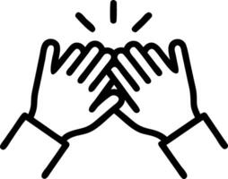 Plain Background with High Five Motion Blur Effect vector