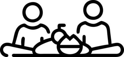 Plain Background with Family Sharing a Picnic on the Beach vector