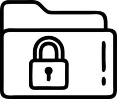 Plain background with electronic health records folder and digital lock and copy space vector