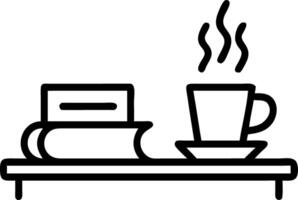 Plain Background with Cup of Coffee and Digital Notebook in Cafe Set 3 vector