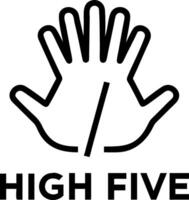 Plain Background with Faded High Five Symbol in Center vector