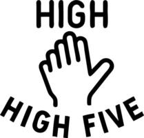 Plain Background with Celebratory High Five Icon vector