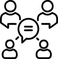 Plain background with AI data streams forming customer support icons and copy space vector