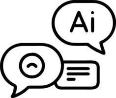 Plain background with AI chat bubbles and customer icons and copy space vector