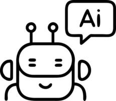 Plain background with AI chatbot icons and copy space vector