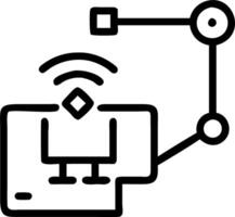 Plain background with AI assisted manufacturing icons and copy space vector