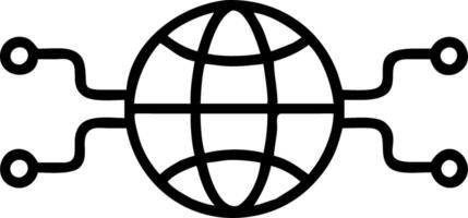 Plain background with a globe made of network cables vector