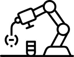 Pharmacist using robotic system to dispense medication vector
