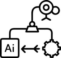 Plain background with AI assisted manufacturing icons and copy space Set 4 vector