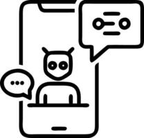 Patient interacting with AI healthcare chatbot on smartphone vector