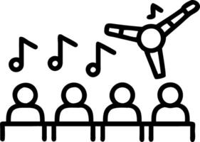 Musicians performing with robotic band members vector