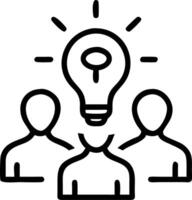 Office workers brainstorming with AI hologram assistant vector