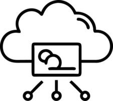 Marketing team designing cloud campaign on digital whiteboard with copy space vector