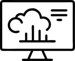 Marketing team analyzing cloud analytics dashboard vector