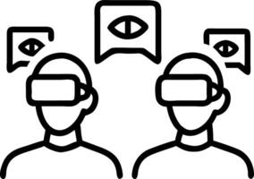 Marketing team brainstorming with VR vector