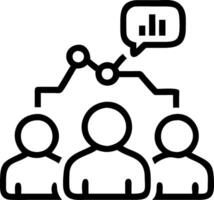 Marketing team analyzing trends with AI analytics vector