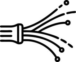 Macro view of digital data flowing through fiber optics vector