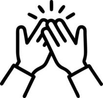 Macro Shot of Hands in High Five During a Team Celebration vector