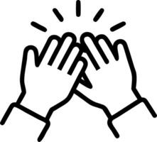 Macro Shot of Hands in a High Five Post Meeting Success vector