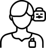 Macro portrait of tech savvy healthcare professional using smart wearable device with copy space vector