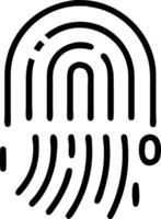 Macro shot of fingerprint with digital code overlay vector