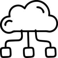 Macro shot of cloud network diagram on whiteboard with copy space vector