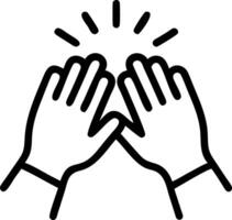 Macro of Hands Celebrating Success with High Five Gesture vector