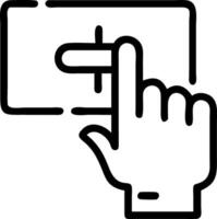 Macro of Finger Touching Digital Screen vector