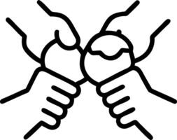 Macro of Family Sharing Ice Cream Cones vector