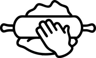 Macro of Family Hands Rolling Pizza Dough vector