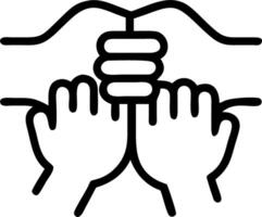Macro of Family Hands Kneading Dough vector