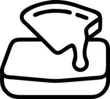 Macro of Butter Being Spread on Toast vector