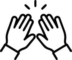 Macro of a Successful High Five with a Focus on Hands vector