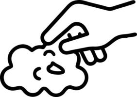 Macro of Child Fingers Pressing Cookie Cutters vector