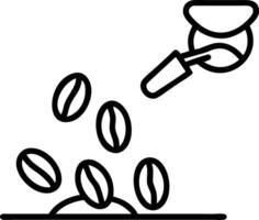 Macro of Coffee Beans Grinding in a Machine vector
