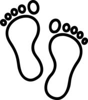 Macro of Child Footsteps Leading to the Water vector