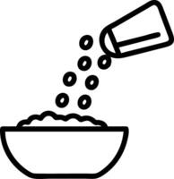 Macro of Breakfast Cereal Being Poured into a Bowl vector