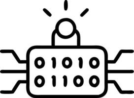 Macro close up of secure quantum encryption device with copy space vector